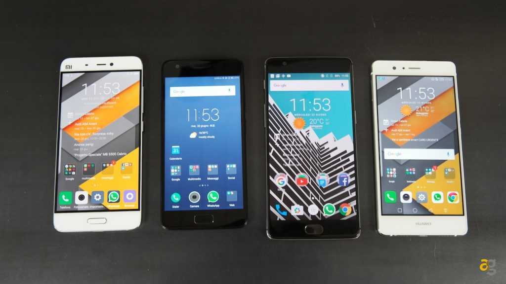 oneplus-3-vs-xiaomi-mi5-vs-huawei-p9-lite-vs-zuk-z2-il-confronto