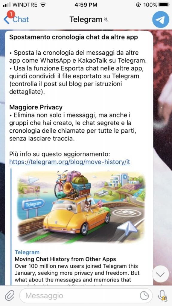 oggi-possibile-importare-chat-whatsapp-telegram-momento-solo-ios