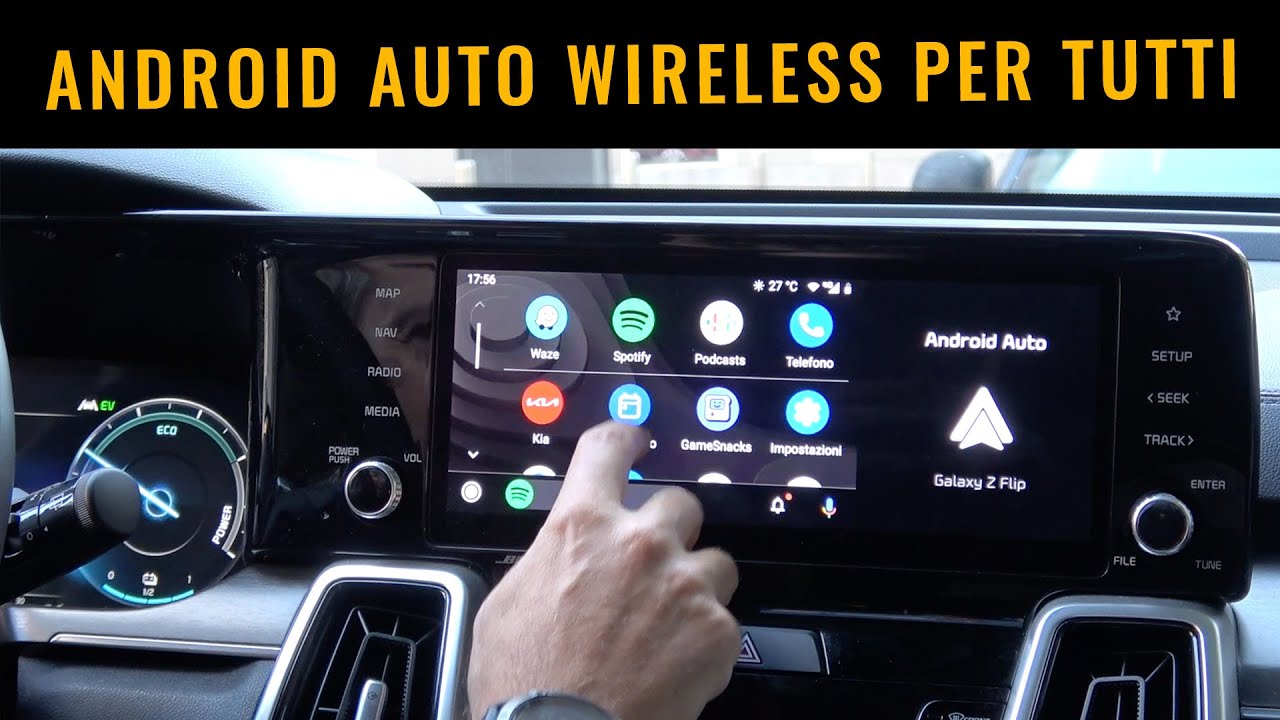 ANDROID AUTO WIRELESS PER TUTTE LE AUTO con AA cablato