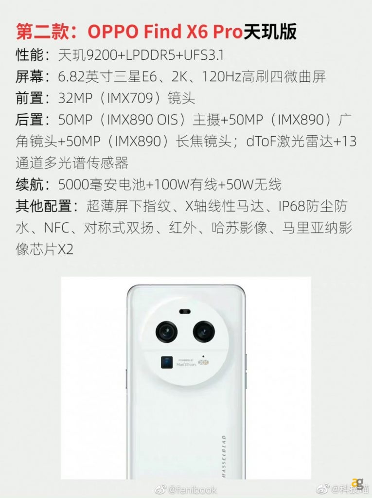 oppo-find-x6-x6-pro-con-snapdragon-8-gen-2-tripla-camera-50mp-leak-rendering